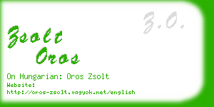 zsolt oros business card